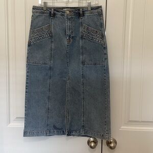 Habitual Blue Denim Pencil Skirt